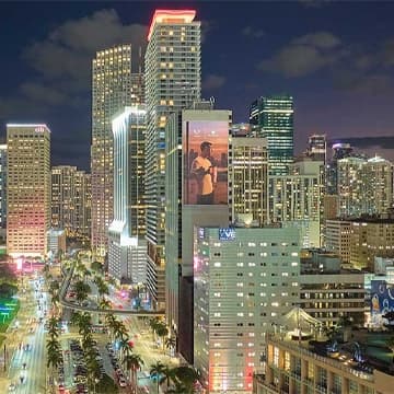 Stanley OOH advertisement featuring Lionel Messi on OUTFRONT PRIME wallscape in Miami during Art Basel