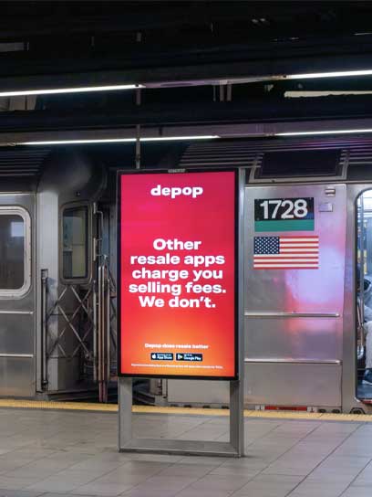 depop liveboard mta out of home advertising in new york city