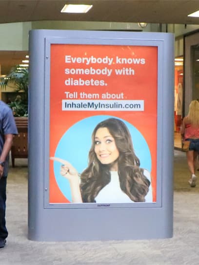 out of home subway street furniture advertising afrezza