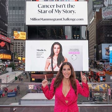 out of home times square advertising new york city digital billboard million mammogram challenge