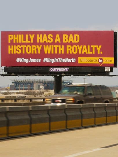 out of home advertising lebron james billboard
