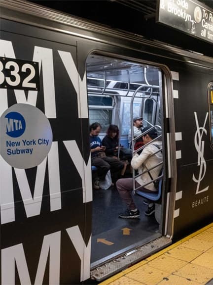 mta transit advertising ysl new york city out of home advertising