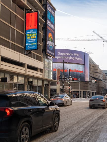 out of home advertising in the theater district in denver colorado