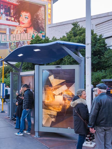bus stop advertising in las vegas