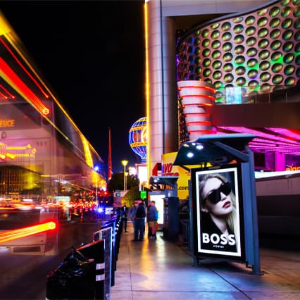 out of home digital transit advertising las vegas boss