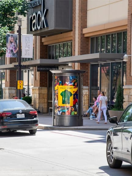 ralph lauren on kiosk out of home advertising in dallas texas