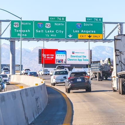 out of home las vegas digital highway billboard advertising chevron
