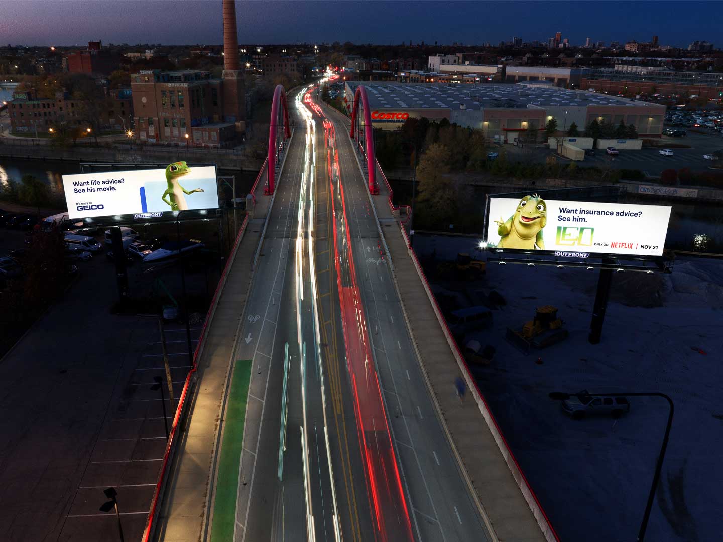 out of home billboard bulletin advertising netflix chicago