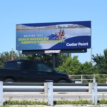 cedar point digital billboard campaign travel destination and tourist out of home advertising