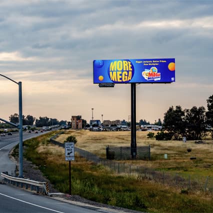 out of home digital bulletin advertising fresno mega