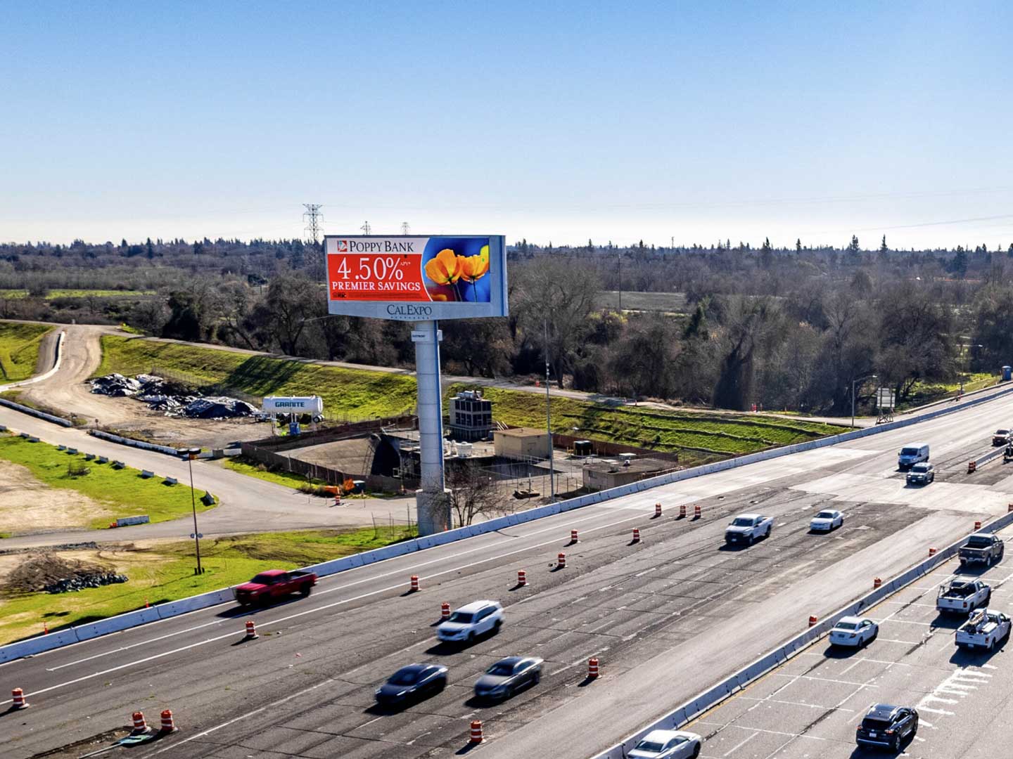out of home billboard advertising sacramento poppy bank