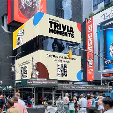 out of home digital billboard advertising trivia moments new york city