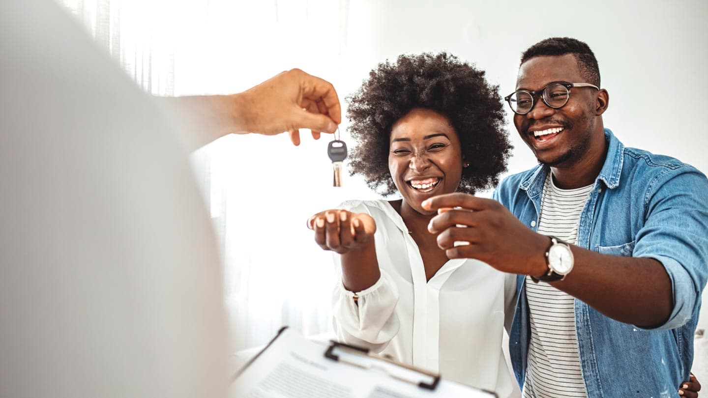 stock image of home buyers