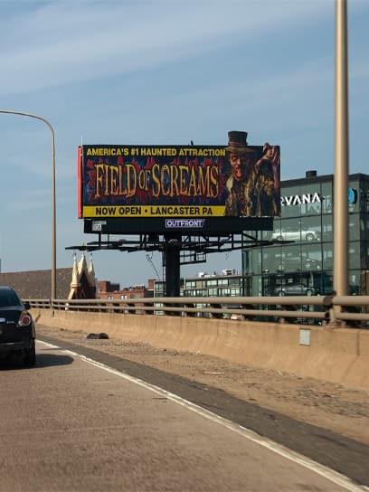 out of home billboard advertising pennsylvania field of screams