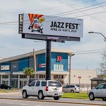 out of home digital billboard advertising new orleans jazz fest